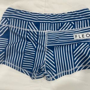 Navy and white FLEO 2” shorts